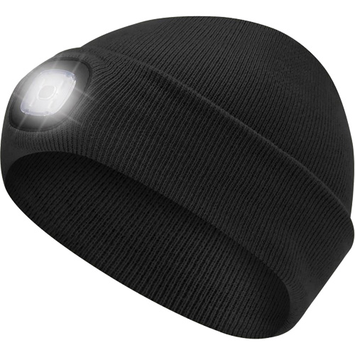 5678 Knit Toque with LED Headlight, Fleece Lining, One Size, Black Duraquip Inc