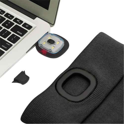 5678 Knit Toque with LED Headlight, Fleece Lining, One Size, Black Duraquip Inc