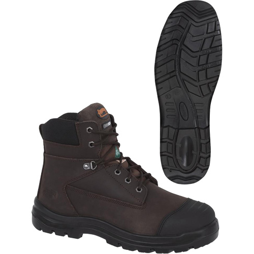 1026 Bottes de travail 6" marron, Cuir, Embout Acier, Taille 10 Duraquip Inc