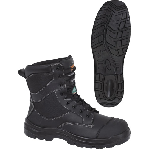 1050 Bottes de s&eacute;curit&eacute; composites noires, Cuir, Taille 14, Imperm&eacute;able Duraquip Inc