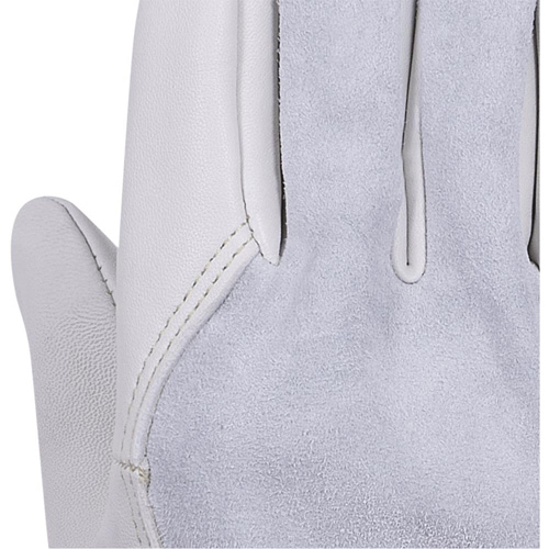 535G Gants de chauffeur beige, Petit, Paume en Cuir fleur de vache Duraquip Inc