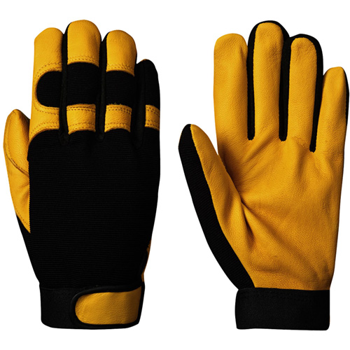 890 Mechanic's Style Ergonomic Gloves, Grain Goatskin Palm, Size Small Duraquip Inc