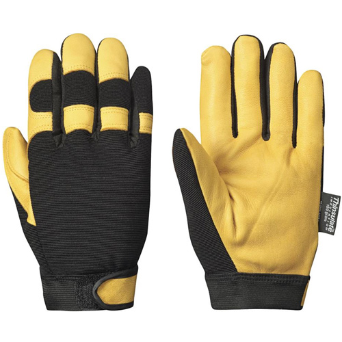 891 Mechanic's Style Insulated Ergonomic Gloves, Grain Goatskin Palm, Size Small Duraquip Inc
