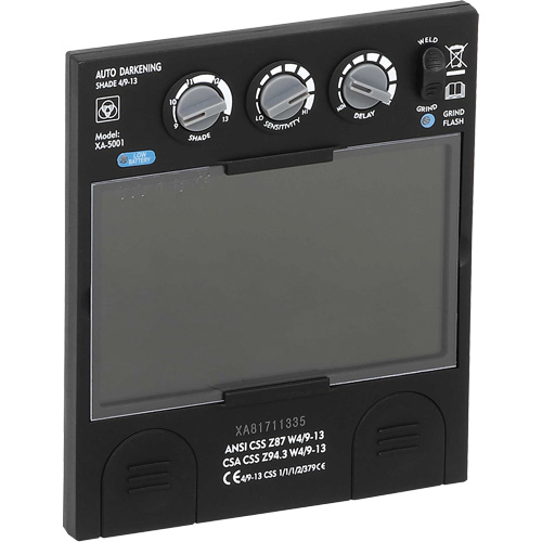 Filtre dobscurcissement automatique large &agrave; intensit&eacute; variable Advantage Plus, 5-1/4" la x 4-1/2" h Champ de vision, Pour utilisation avec S26200 Duraquip Inc