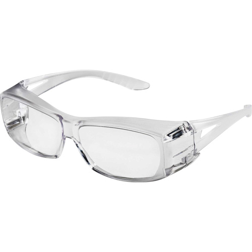 X350 OTG Safety Glasses, Clear Lens, Anti-Scratch, ANSI Z87+/Meets/Exceeds CSA Z94.3 Duraquip Inc
