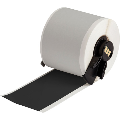 Ruban adh&eacute;sif permanent toutes saisons pour &eacute;tiquettes, Vinyle, Noir, Largeur de 2" Duraquip Inc