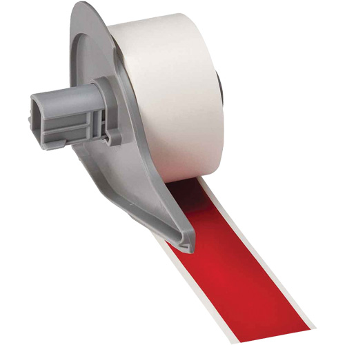Ruban adh&eacute;sif permanent toutes saisons pour &eacute;tiquettes, Vinyle, Rouge, Largeur de 1" Duraquip Inc