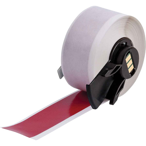 Multi-Purpose Label Tape, Vinyl, Red, 1" Width Duraquip Inc