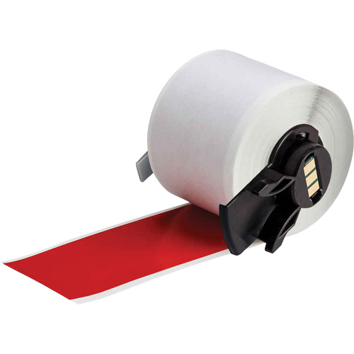 Multi-Purpose Label Tape, Vinyl, Red, 1.9" Width Duraquip Inc