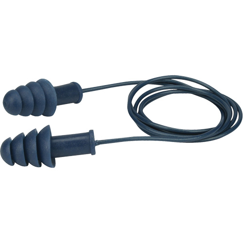 Bouchons doreilles en TPR d&eacute;tectables et r&eacute;utilisables, Avec cordon, Vrac - Boîte, 27 dB NRR, Taille unique Duraquip Inc