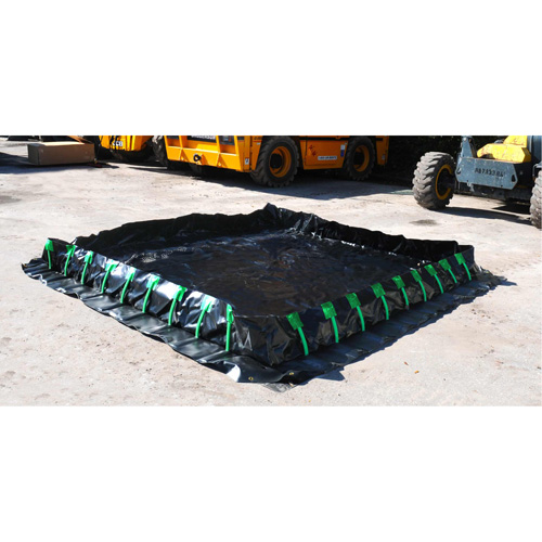 Berme Ultra-Containment Berm, Capacit&eacute; 179 gal. US, 4' la x 6' lo x 12" h, Paroi &agrave; piquets Duraquip Inc