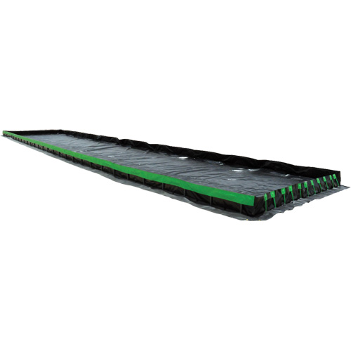 Berme Ultimate Copolymer 2000 Ultra-Containment Berm, Capacit&eacute; 7405 gal. US, 15' la x 66' lo x 12" h, Support &agrave; charni&egrave;re Duraquip Inc