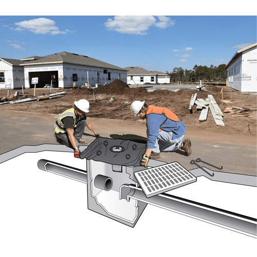 Barri&egrave;re flottante contre les Archaea Ultra-Drain Guard, Bior&eacute;m&eacute;diation/Huile & s&eacute;diments, 48" lo x 36" la Duraquip Inc