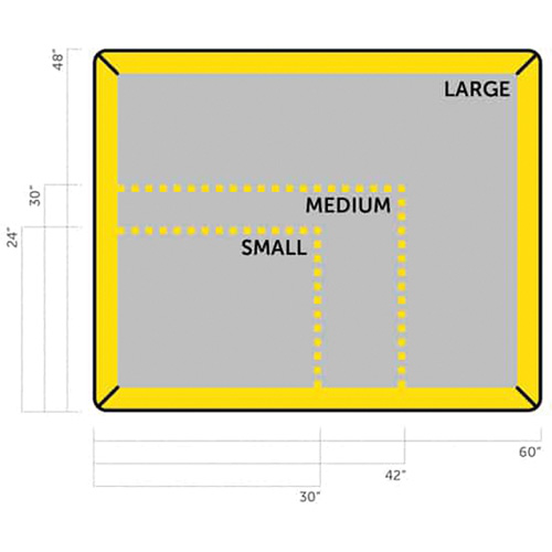 Petit tampon Ultra-Filter, Capacit&eacute; 0,8 gal. US, 2,5' la x 2' lo x 3" h, Paroi en mousse Duraquip Inc