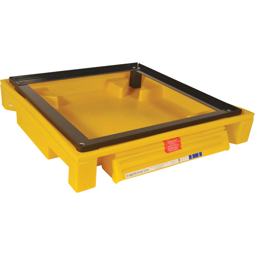 Single Drum Ultra-Safety Cabinet Bladder System, 37,8" lo x 37,8" la x 6,3" h, Capacit&eacute; de charge 1500 lb Duraquip Inc