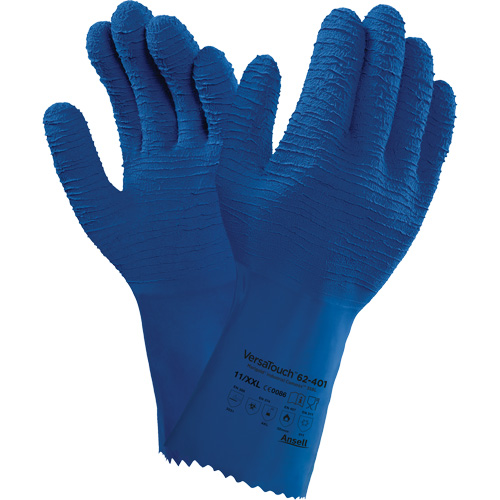 Gants Alphatec 62-401, Taille 7, 12,6" lo, Latex de caoutchouc, Doublure en Coton Duraquip Inc
