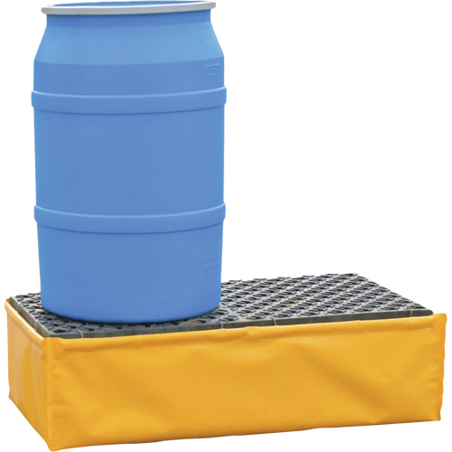 Ultra-Spill Pallet flexible, 2 barils, Capacit&eacute; de d&eacute;versement 66 gal. US, 48" x 24" x 14" Duraquip Inc