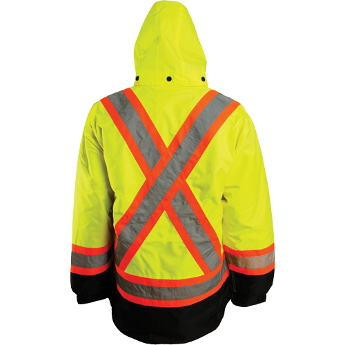 7-in-1 Jacket, Polyester, High Visibility Orange, X-Large Duraquip Inc
