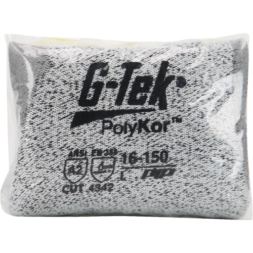 Gants r&eacute;sistants aux coupures G-Tek en tricot sans couture, Taille T-petit, Calibre 13, Rev&ecirc;tement Polyur&eacute;thane, Enveloppe en PolyKor, ASTM ANSI niveau A2/EN 388 niveau B Duraquip Inc