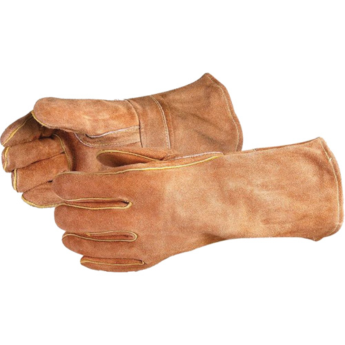 Endura&reg; 505BS Deluxe Brown Welding Gloves, Split Cowhide, Size Large Duraquip Inc