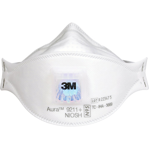Aura 9211+ Particulate Respirator, N95, NIOSH Certified Duraquip Inc