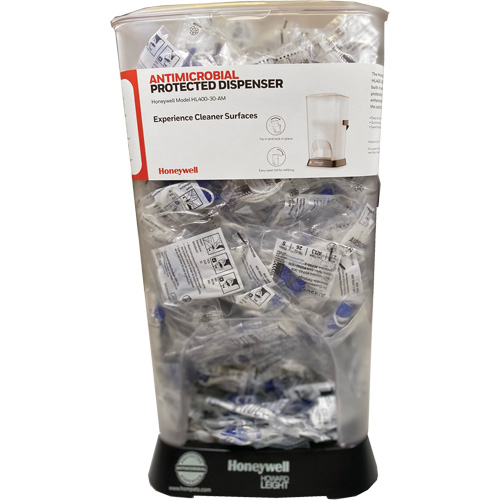 Distributeur de bouchons doreille filaires HL400 AM avec boîte de bouchons doreille AS-30W Duraquip Inc