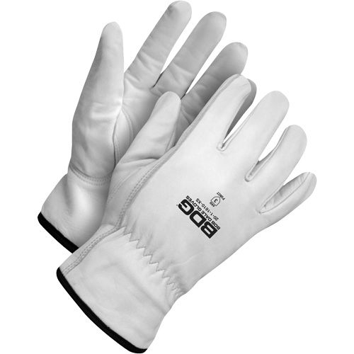 Puncture-Resistant Driver Gloves, Small, Grain Goatskin Palm Duraquip Inc