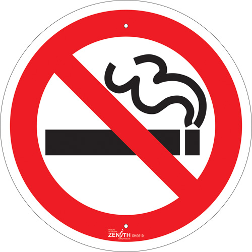 Enseigne de s&eacute;curit&eacute; conforme &agrave; la CSA - No Smoking, 12" x 12", Aluminium, Pictogramme Duraquip Inc