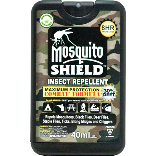 Insectifuge de format poche Mosquito Shield, DEET &agrave; 30 %, Vaporisateur, 40 ml Duraquip Inc
