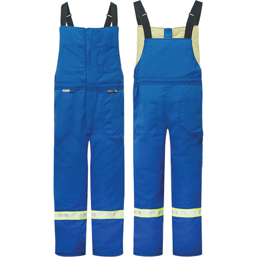 Westex&reg; DH Antistatic 6.5 oz. Flame Resistant Insulated Bib Pants, Small, Royal Blue Duraquip Inc