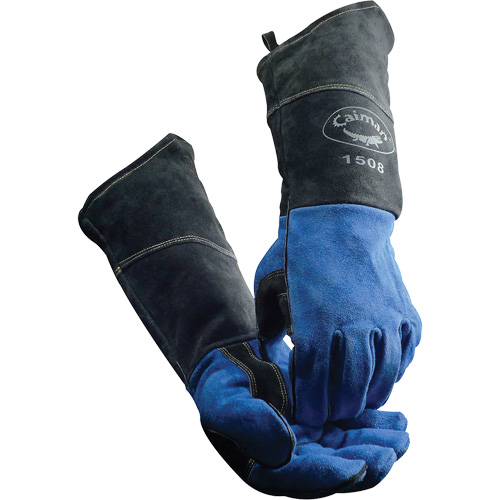 Caiman&reg; Welder's Gloves, Split Cowhide, Size Large Duraquip Inc