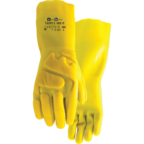 455 Triple Shot Cut-Resistant Gloves, Size Large, PVC, Nylon Inner Lining Duraquip Inc