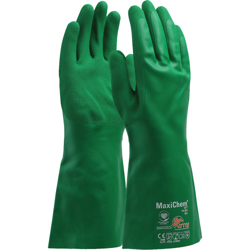 ATG MaxiChem&reg; Cut Chemical-Resistant Gloves, Size Small, 14" L, Nitrile Duraquip Inc