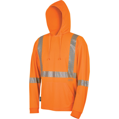 6964 Bird's-Eye Safety Hoodie, Small, High Visibility Orange Duraquip Inc