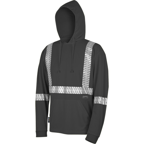 6966 Bird's-Eye Safety Hoodie, Small, Black Duraquip Inc