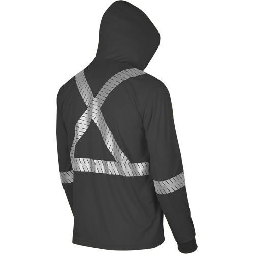 6966 Bird's-Eye Safety Hoodie, Small, Black Duraquip Inc