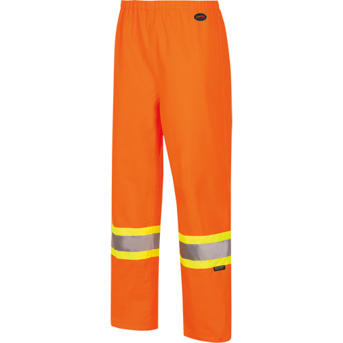 5627W Women's Waterproof Bib Pants, Polyester/Polyurethane, X-Small, High Visibility Orange Duraquip Inc