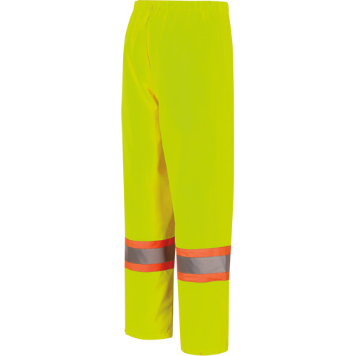 5629W Women's Waterproof Bib Pants, Polyester/Polyurethane, X-Small, High Visibility Lime-Yellow Duraquip Inc
