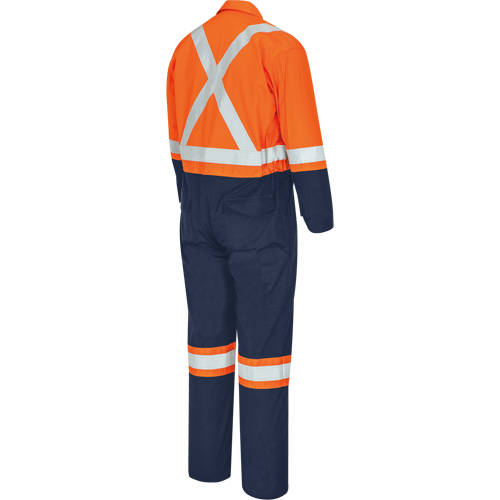 7702BBT Combine de s&eacute;curit&eacute; deux tons FR-Tech, Taille 40 (grand taille), Bleu marin/Orange, 10 cal/cm² Duraquip Inc
