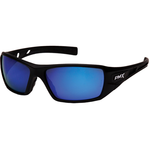 Velar Safety Glasses, Blue Mirror Lens, ANSI Z87+/Meets/Exceeds CSA Z94.3 Duraquip Inc