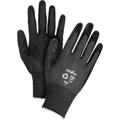 Eco-Friendly Breathable Coated Gloves, 8, Foam Nitrile Coating, 21 Gauge, Nylon/RPET Shell Duraquip Inc