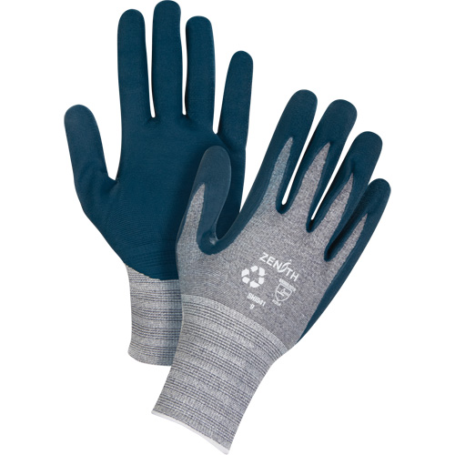 Eco-Friendly Lightweight Coated Gloves, 8, Foam Nitrile Coating, 15 Gauge, Polyester/RPET Shell Duraquip Inc