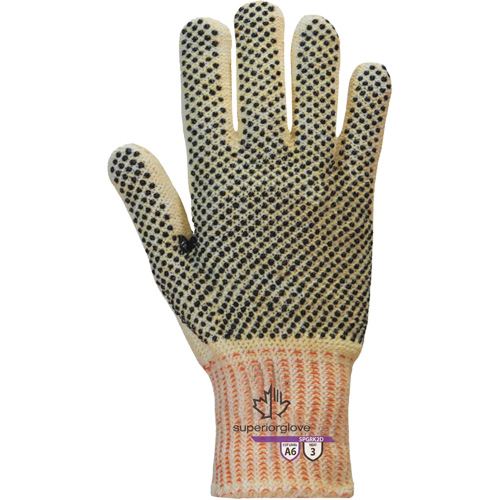 Gants r&eacute;sistants &agrave; la coupe Contender SPGRK2D, Taille Petit, Calibre 7, Rev&ecirc;tement PVC, Enveloppe en Kevlar/Fil technique, ASTM ANSI niveau A6 Duraquip Inc