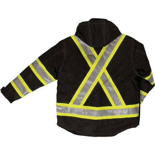 Ripstop 4-in-1 Safety Jacket, Polyester, Black, X-Small Duraquip Inc