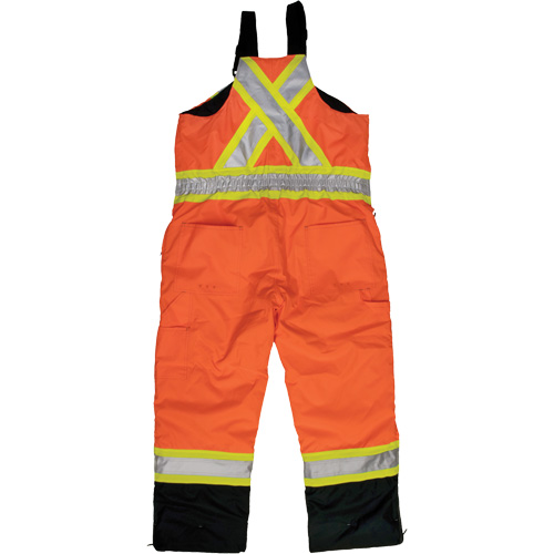 Ripstop Insulated Safety Bib Overall, Polyester, X-Small, High Visibility Orange Duraquip Inc