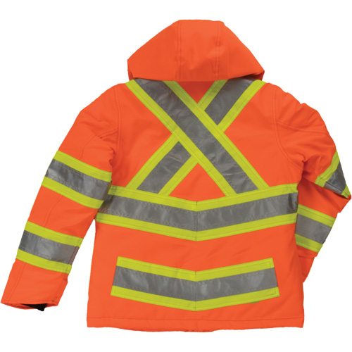 Manteau de s&eacute;curit&eacute; isolant et extensible pour femmes, Polyester, Orange haute visibilit&eacute;, T-Grand Duraquip Inc