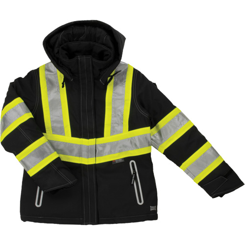 Manteau de s&eacute;curit&eacute; isolant et extensible pour femmes, Polyester, Noir, Moyen Duraquip Inc