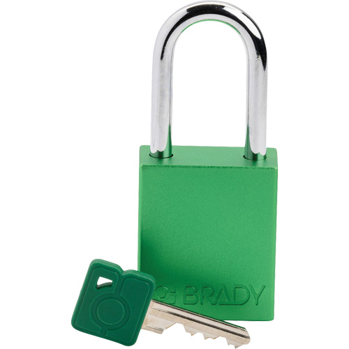 Lockout Padlock, Safety Padlock, Keyed Different, Aluminum, 1-1/2" Width Duraquip Inc