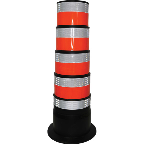 Channelizer, 47.25" High, Orange/White Duraquip Inc