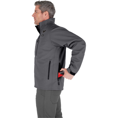 Manteau chauffante M12 ToughShell (manteau seulement), Hommes, T-Grand, Gris Duraquip Inc
